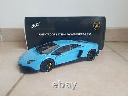 Lamborghini Aventador 50th Anniversaire Bleu Cepheus 1/18 Autoart
