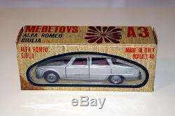 Mebetoys #a-3 (1967) Alfa Romeo Giulia Ti Grigio Metallizzato Nmint Boxed