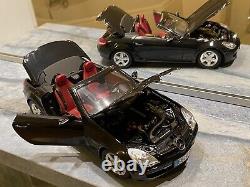 Miniature 1/18 Minichamps Mercedes Slk cabriolet toit mobile, noire Avec Boite