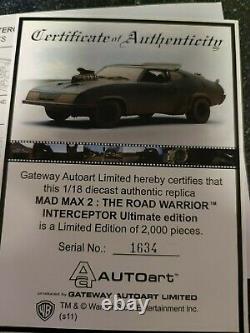 New Autoart 1/18 The Road warrior Mad Max 2 Interceptor 72749 Ultimate version