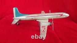 OAL MF104 ST-1 Antique Vintage Old Friction Tin Toy Avion Overseas Air Lines