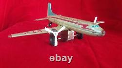 OAL MF104 ST-1 Antique Vintage Old Friction Tin Toy Avion Overseas Air Lines