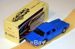 Politoys-m #541 (1968) Maserati Quattroporte Raro Blu Francia Mint Boxed