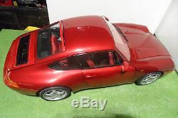 PORSCHE 911 993 CARRERA bordeaux monté 1/8 POCHER voiture miniature d collection