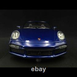 Porsche 911 Turbo S Cabriolet type 992 Bleu gentiane 2020 1/18 Minichamps 155069