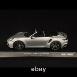 Porsche 911 Turbo S Cabriolet type 992 Gris argenté GT 2020 1/18 Minichamps 1550