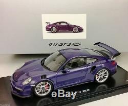 Porsche 991 Gt3 Rs 2015 Ultraviolet Spark Dealer 911pcs 1/18