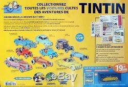 RARE LOT COMPLET Série Test Hachette Les 4 Voitures de Tintin au 1/24 ed. 2018