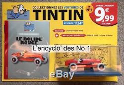RARE LOT COMPLET Série Test Hachette Les 4 Voitures de Tintin au 1/24e 2018