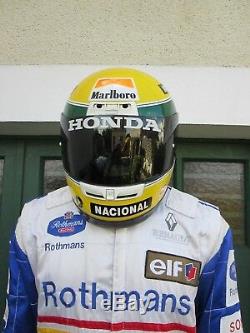 Rare Combinaison F1 Senna Formule 1 Helmet 1/1 Williams Renault Rothmans