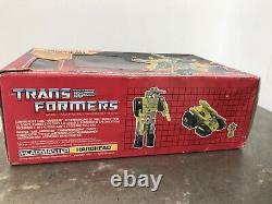 Rare Transformers G1 Euro Hardhead Headmaster 1987 France Belgique Complet