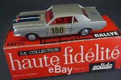SOLIDO FRANCE. Série 100. FORD MUSTANG RALLYE (grise)REF147 BIS + boite. (lot2)