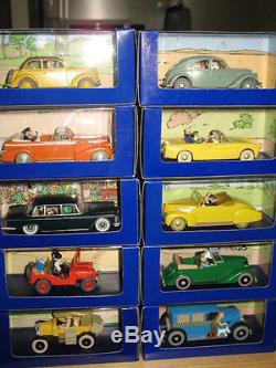 Suberbe Lot 20 X En Voiture Tintin Neuf Complet Avec Certificats Tbe