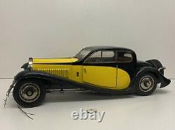 T2617 Pocher 18 Magnifique Bugatti Jaune & Noir 50 T 1933 Ak 345 Kit Monté