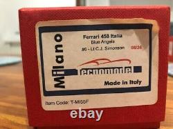 Tecnomodel Milano 143 Ferrari 458 Italia Blue Angels #6 Lt Simmonson LE 08 /26