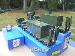 Vehicule Militaire Conrad 1/50 Lot De 2 Ensembles Semis-remorques + Containers
