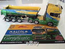 Wsi / Tekno Modern Truck W H Malcolm Scania Unit And Tipper Trailer